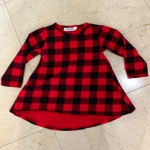 Girls plaid swing shirt 6